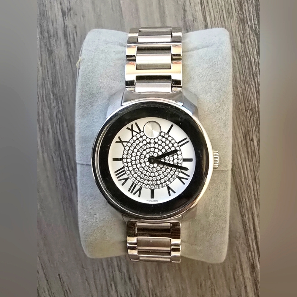VERY NEW Beautiful Movado Silver and Black Watch - Used only ONCE